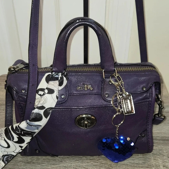 Coach | Bags | Coach Rhyder Satchel Eggplant Color | Poshmark
